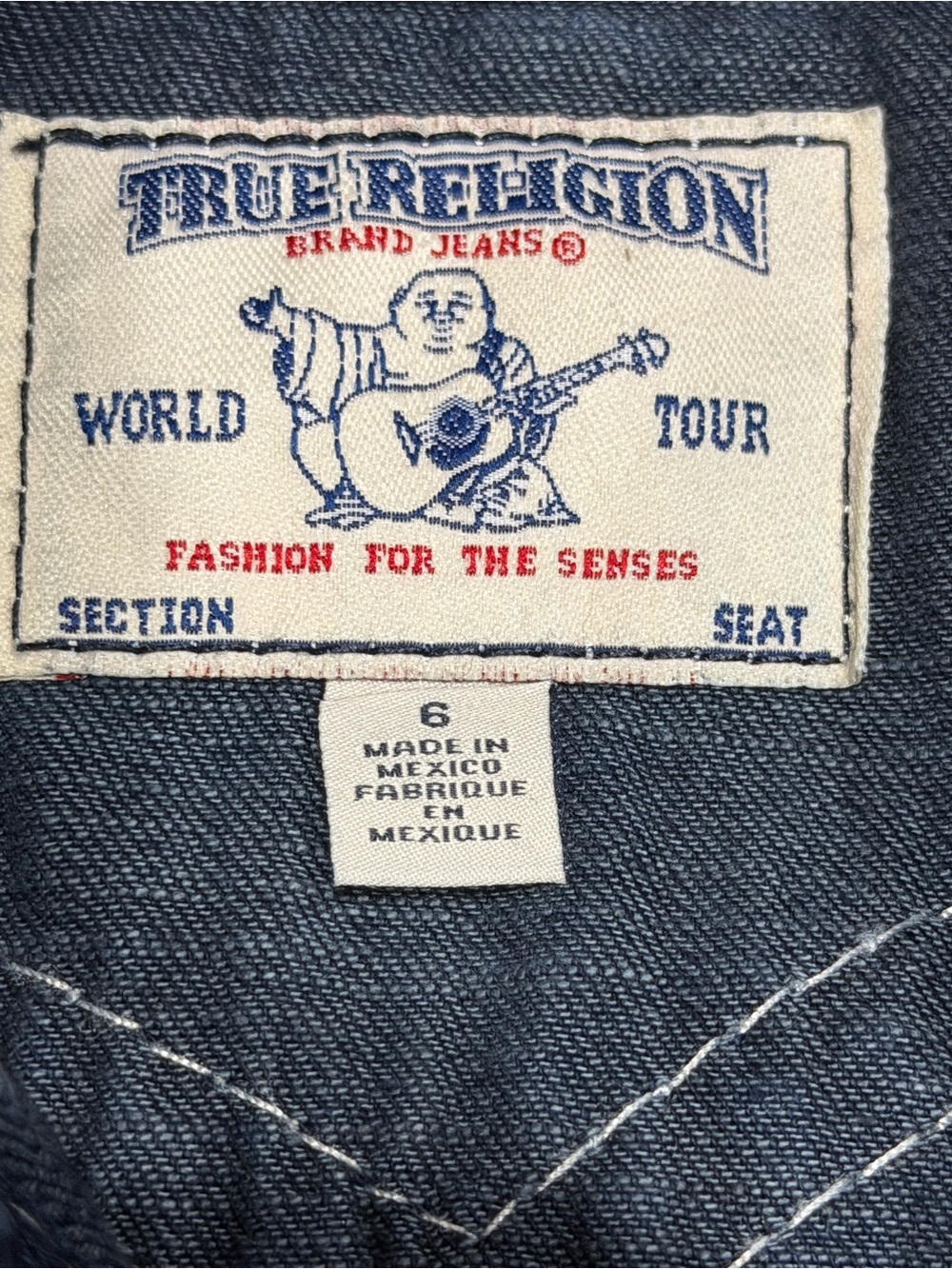 True Religion Kids Big T Denim Jacket Size 6 - Picture 7 of 12